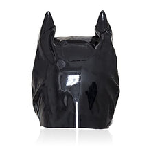 Load image into Gallery viewer, Female Adult Toy Black Patent Leather Cat Face Open Blindfold Hood Play Party JL-042
