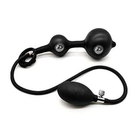 ERUN Inflatable Anal Plug Vibrating Steel Built-in Two Balls Inflatable Butt Anal Pump,Silicone Expandable Anal Sex Toys Adult for Man and Women, Steel Ball Included