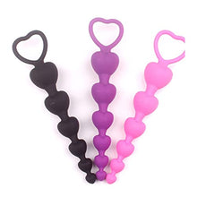 Load image into Gallery viewer, IXOUP Heart Beads Soft Anal Plug Anus Toys Big Balls Silicone G-Spot Stimulating Butt Plugs Adult Sex Couple Sexy Erotic Accessories (Color : 6)
