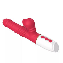 Load image into Gallery viewer, Realistic Rose Rabbit Vibrator Thrusting Dildo for Women, Licking Tongue G Spot Sex Toy with 3 Telescopic &amp; 10 Vibration Modes ,Clitoral Stimulator for Women Adult Sex Toys &amp; Games
