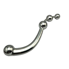 Load image into Gallery viewer, Stainless Steel Prostate Pull Bead Massager Masturbation Stick Back Court Plug Anal Plug (Size Optional Size) (s)
