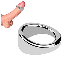 Load image into Gallery viewer, Tabuy Stainless Steel Male Cock Ring Glans Ring Metal Penis Ring Delayed Ejaculation Increase Stimulation Sex Toys for Men (Medium)
