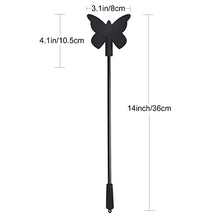 Load image into Gallery viewer, VENESUN 14inch Silicone Butterfly Spanking Paddle, Spanking Crops for Adults BDSM Play, Black
