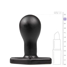 Load image into Gallery viewer, Doc Johnson Titanmen - The Hitch - 4 Inch Smooth Cushioned Plug - 4.2&quot; Long and 1.9&quot; Wide - Flared Safety Base - Matte Finish - Butt Plug - Small - Black
