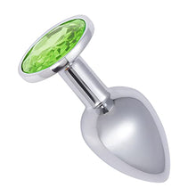 Load image into Gallery viewer, Small Anal Plug, Anal Toy Plug Beginner, Personal Sex Massager, Stainless Steel Butt Plug for Women Men Couples Lover, LightGreen
