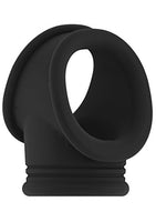 Number 48 Cockring with Ball Strap Black