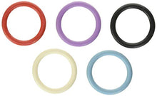 Load image into Gallery viewer, Nitrile 5pk Crings Blk Wht Red Blue Purp
