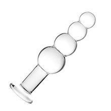 Load image into Gallery viewer, Glass Anal Beads, Crystal Butt Plug Personal Massage with Graduated Beads for Couple Lover (Clear)
