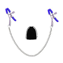 Load image into Gallery viewer, Nipple Clamps with Metal Chain, Adjustable Breast Clamps for Women Men, Non Piercing Nipple Clips for Women Men Pleasure (Blue)
