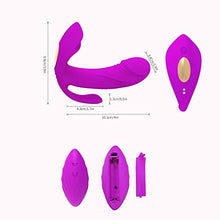 Load image into Gallery viewer, Wearable Vibrator Sex Stimulator for Women, Clitoral G Spot Anal Vibrator Butterfly Vibrating with Remote Control, Waterproof Womens Pleasure Sexual Adult Sex Toys Purple
