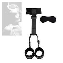 Load image into Gallery viewer, Bondage Restraint Kit with Blindfold Neck to Wrist Sex Posture Handcuffs Collar Accessories Tied Up for Women for Men Kinky Play Bed Restraint Sexy Straps Women&#39;s Hoodies
