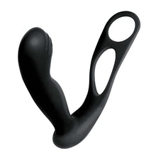 Load image into Gallery viewer, Nasstoys - Butts Up - Rechargeable Silicone Prostate Massager with Scrotum &amp; Cock Ring - Black
