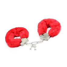 Load image into Gallery viewer, Soft Plush Toys with Key Handcuffs Toy Clip Fake Police Uniform Props Accessories Holiday gift/party/Game props/cosplay (Red)
