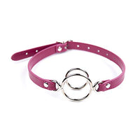 ran Metal Round Double Layer Mouth Ring Pin Buckle and Lock Open Mouth Toy (Pink)