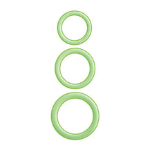 Load image into Gallery viewer, Enhancer Silicone Cockrings - Glow in The Dark Green
