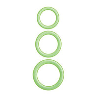 Enhancer Silicone Cockrings - Glow in The Dark Green