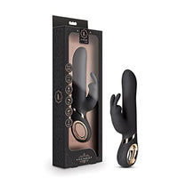 Blush Victoria - 6 Speed Reversible Gyrating Rabbit Vibe - Soft Flexible 13 Function Clit Stimulator - USB Rechargeable - IPX7 Waterproof - G Spot Stimulation - Satin Smooth Platinum Cured Silicone
