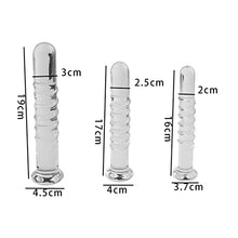 Load image into Gallery viewer, Dildo Anal Masturbator? A Gift Transparent Easy to Clean Glass Female G-spot Masturbator Dildo for Ladies L
