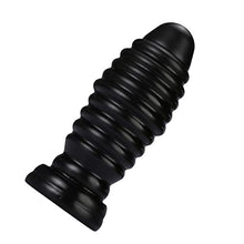 Load image into Gallery viewer, Aptitan Large Ribbed Anal Plug Big Butt Plug Anus Stimulator Anal Training Toy for Advanced Men Women (Black)
