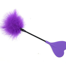 Load image into Gallery viewer, SM Tease Feathers Love Silicone Hand clap Paddle sm Torture Device Adult Couple Whip Spanking Paddles for Naughty Girl (Purple)
