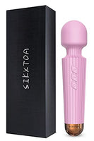 SIKXTOA Mini Vibrator, 8 Speeds 20 Patterns, G Spot Cordless Wand Massager, Clitoral Stimulator, Dildo, Sex Toys, Rechargeable Handheld Powerful Silent Waterproof Female Adult Toys (Small Pink)