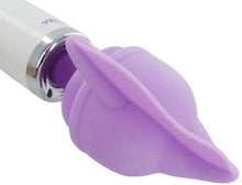 Load image into Gallery viewer, Wand Essentials Flutter Wand Massager Attachment, Purple | Fits Most Massage Wands, Transforms Vibrations Into Intense Fluttering Sensation | Soft, Body Safe Silicone and Easy to Clean
