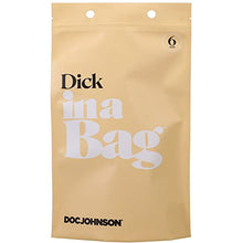 Load image into Gallery viewer, Doc Johnson Dick in A Bag - 6 inch - Suction Cup Base, Total Length: 6 in. (15.2 cm), Insertable Length: 5.25 in. (13.3 cm), Width/Diameter: 1.25 in. (3.2 cm), Crystal Clear TPE
