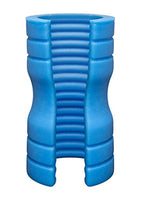 Doc Johnson OptiMALE - TRUSKYN Silicone Stroker - Ribbed - Blue