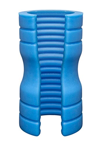 Doc Johnson OptiMALE - TRUSKYN Silicone Stroker - Ribbed - Blue