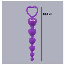 Load image into Gallery viewer, YWZAO G09 Butt Plug Pull Bead Small Size Silicone Male Female Anal Ass Sexy Toy Masturbator (Rose Red)
