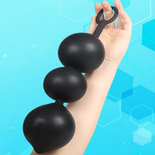 Load image into Gallery viewer, Inflatable Anal Beads Expand Silicone Inflatable Anal Butt Plug with 3 Balls Detachable Needle Adjustable Size Adult Sex Toy for Gay Lesbian Couple Masturbation
