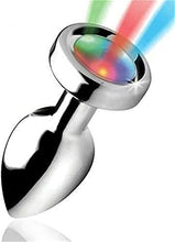 Load image into Gallery viewer, GMGJQR Light Up Butt Plug Stainless Steel Anal Trainer Toys-L
