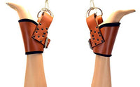 Axovus Padded Brown Leather Ankle Suspension Cuffs