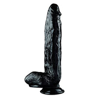 Black Realistic Monster Dildo, 12 Inch Huge Dildo Adult Sex Toy for Women with Suction Cup, Extra Thick Flexible Large Dildo