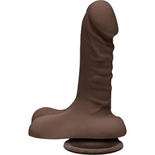 Load image into Gallery viewer, Doc Johnson The D - Super D 6 Inch - ULTRASKYN - 6.5&quot; Long and 1.5&quot; Wide - Strong Suction Cup Base - O-Ring Harness Compatible Dildo - Chocolate
