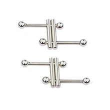 Load image into Gallery viewer, 1 Pair Stainless Steel Nipple Rings Non Piercing, Nipple Jewelry for Women Men, Adjustable Nipple Clamps Non Piercing, Nipple Toys for Daily Wearing or Flirting
