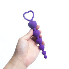 Load image into Gallery viewer, YWZAO G09 Butt Plug Pull Bead Small Size Silicone Male Female Anal Ass Sexy Toy Masturbator (Purple)
