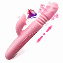 Load image into Gallery viewer, HUIKDY Thrusting Dildo Rabbit Vibrator for Women, Vibrator Adult Sensory Toys G Spot Sex Toy with 3 Telescopic &amp; 10 Vibration Modes, Adult Sex Toys with Quiet Dual Motors for Couples or Solo Sex
