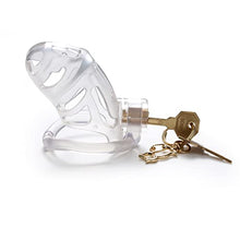 Load image into Gallery viewer, LOCKINK Male Chastity Cage Lightweight Cock Cage Device Sex Toys for Man with 3 Sizes Rings and Invisible Lock (Transparent)
