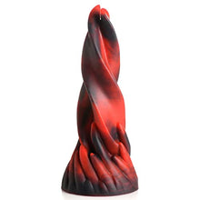 Load image into Gallery viewer, CREATURE COCKS Hell Kiss Twisted Tongues Silicone Dildo for Men, Women, &amp; Couples. Strong Suction Base Phthalate-Free Premium Red &amp; Black Silicone Twisted Tongues Dildo. 1 Piece, Red.
