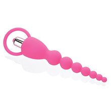 Load image into Gallery viewer, Adam &amp; Eve Booty Bliss Vibrating Anal Beads, Pink | Waterproof Silicone Butt Plug with Removable Bullet Vibrator | 7.75 Total Length, 6 Insertable
