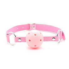 Load image into Gallery viewer, LSCZSLYH BDSM Oral Sex Toys Open Mouth Gag Ball Fetish Bondage Restraints Belts with Mouth Gags Couples Game (Color : Pink Gag Pink Belt)
