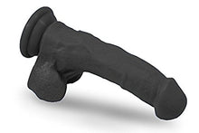 Load image into Gallery viewer, Lickerlish&quot;Lucky 6.5&quot; 7-Inch Premium Silicone Black Dildo with Suction Cup
