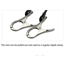 Load image into Gallery viewer, Electric Nipple Clamps, Nipple Clamps for Pleasure Sex, Fun Adjustable Non Piercing Nipple Clamps, Non-Piercing Metal Stimulator Nipple Clips (C)
