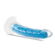 Load image into Gallery viewer, Blush Neo Elite Glow in The Dark 7.5 Inch Silicone Dual Density Cock with Suction Cup, Sex Toy for Women, Neon Blue
