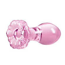 Load image into Gallery viewer, Epichao 4&#39;&#39; Flower Base Long Neck Pink Glass Anal Plug Crystal Ball Butt Plug Pleasure Wand Adult Sex Toy
