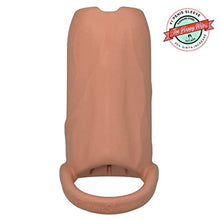Load image into Gallery viewer, The Happy Wife Penis Sleeve | Cock Sheath with Clit Stimulator | Male Girth Enhancement |Open Head | Sexual Pleasure Enhancer for Men, Women &amp; Couples | Large (Nude, 5&quot;)
