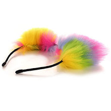 Load image into Gallery viewer, Oligage Novelty Fox Tail Plug Rainbow Set Removable Anal Plug Butt Plug Cosplay Adult (Color : Raccoon Set S Plug)
