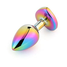 Load image into Gallery viewer, Rainbow Anal Plug Heart Shaped Butt Plug Metal Crystal Jewelry Anus Dilator Adult Sex Toys for Couples Gay Couples Butt Plug (Size : Small)
