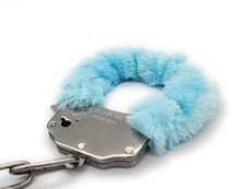 Load image into Gallery viewer, JASINCESS Plush Handcuffs with Keys Toy Handcuffs Stage Costume Props (Blue)
